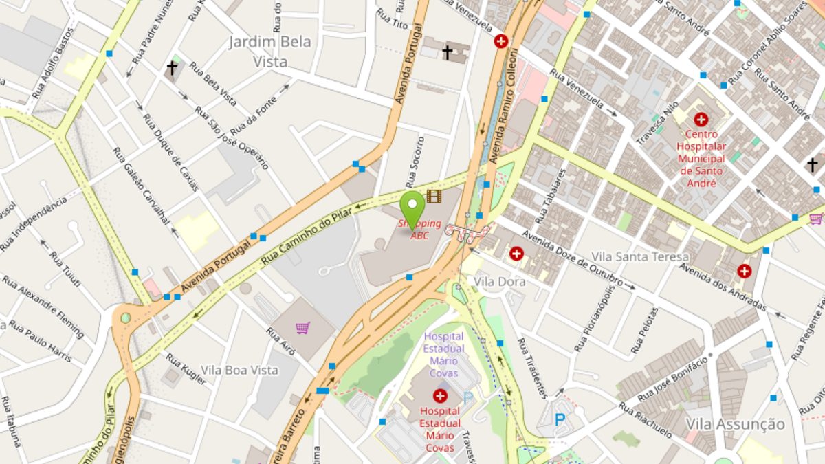 Mapa com a localização da Tutti Frutti Pet